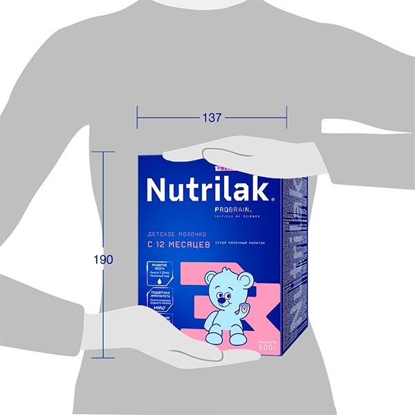 Молочная смесь Nutrilak Premium 3 600г c 12+ месяцев 8