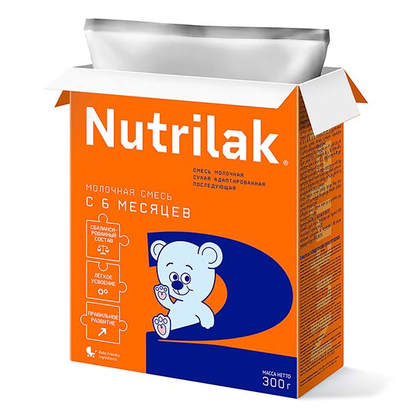 Молочная смесь Nutrilak 2 300 гр с 6+ мес 11
