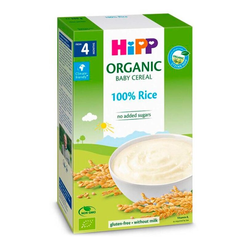 Каша Hipp Organic безмолочная рисовая 200 гр с 4+ мес 1