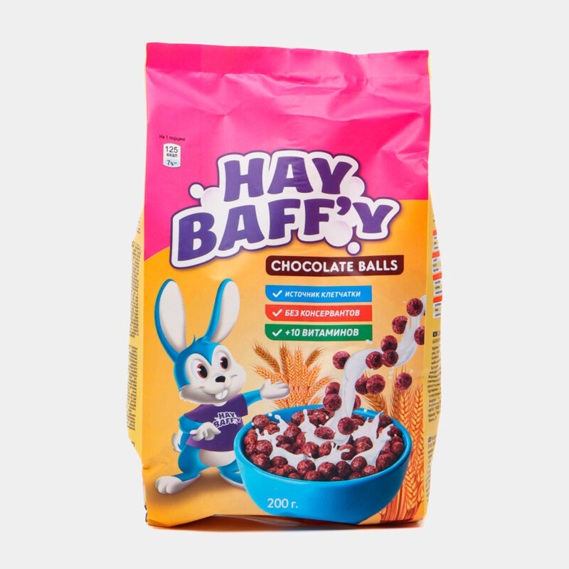 Готовый завтрак Hay Baffy шоколадные шарики 200 гр 1