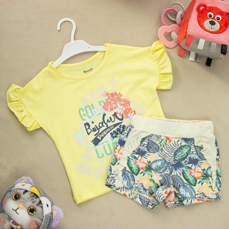 Комплект 2ка Miniworld футболка + шорты Bajasur Цветок 1