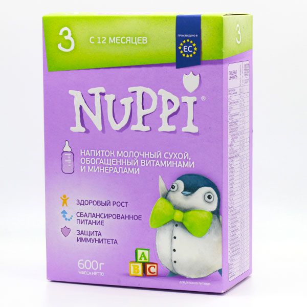156005c5baf40ff51a327f1c34f2975b_060621154621.jpeg Смесь Nuppi 3 сухой молочный напиток обогащенный витаминами и минераломи 600 г с 12+ мес 1