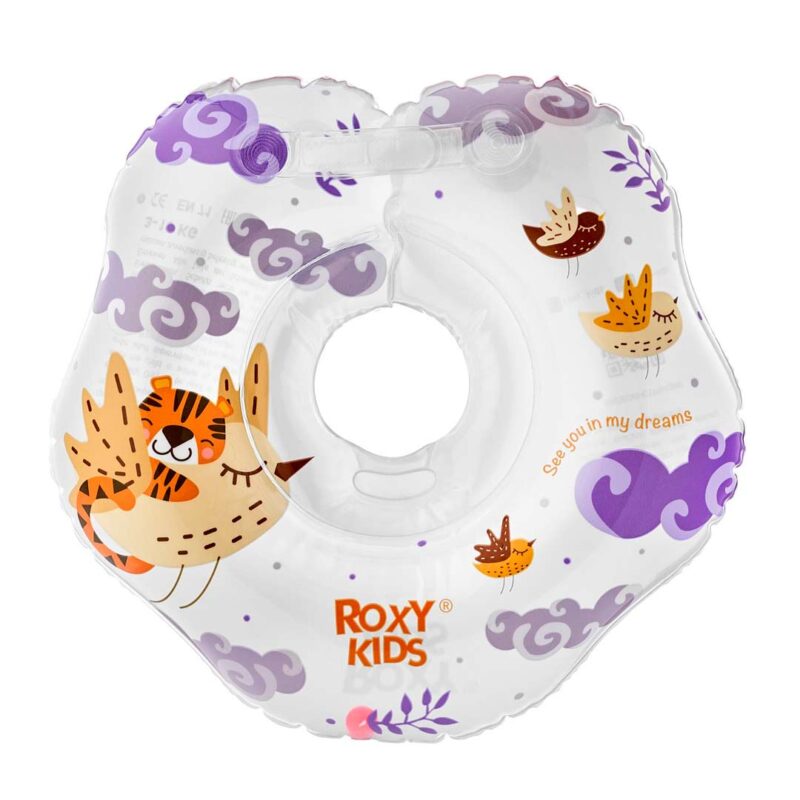 Круг для купания ROXY-KIDS Flipper надувной на шею+сказка 38*39 см Tiger bird 0-3 лет 1
