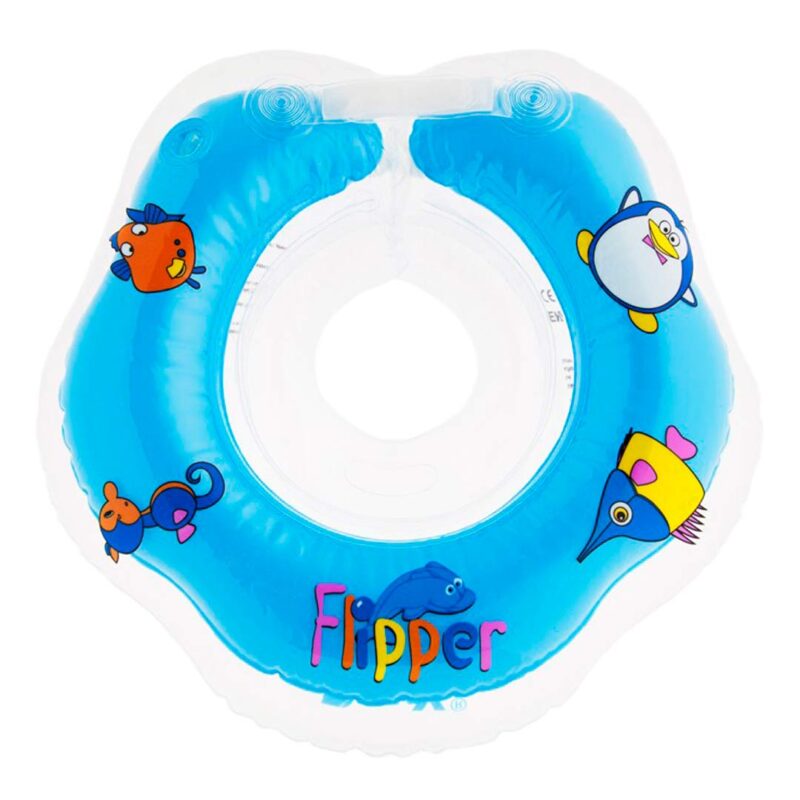 Круг для купания ROXY-KIDS Flipper надувной на шею 38х39 см морские обитатели 0-3 лет 1