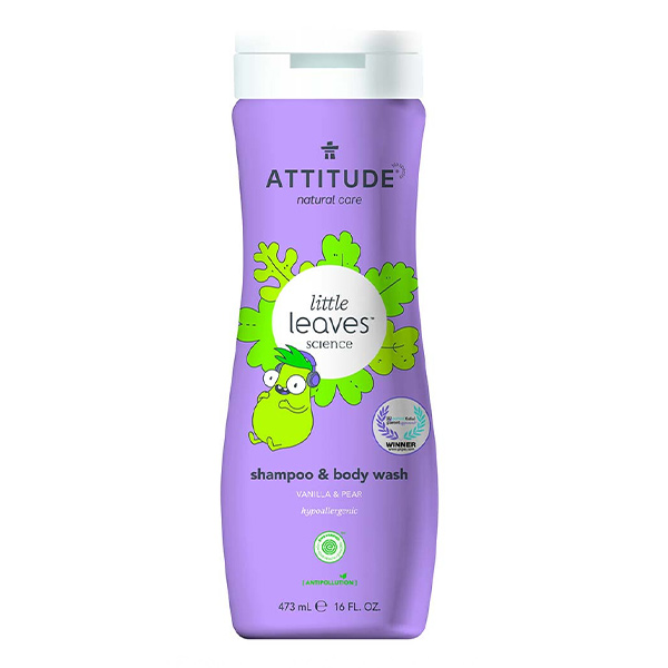 3f571a817559a952f71cfa64997d9360_072821123342.jpeg ATTITUDE Детский шампунь Little Leaves 2в1 ваниль и груша 473 мл 1