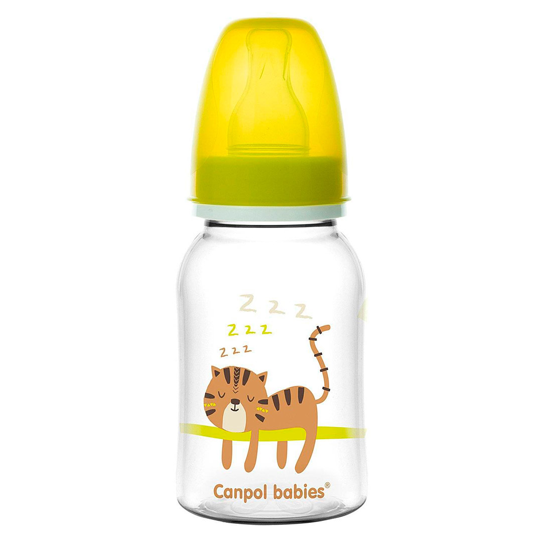 48d9db96c0f95bc3a05be65a1c3bc980_060322173514.jpeg Пластиковая бутылочка Canpol Babies 0+ мес 120 мл кошка 1