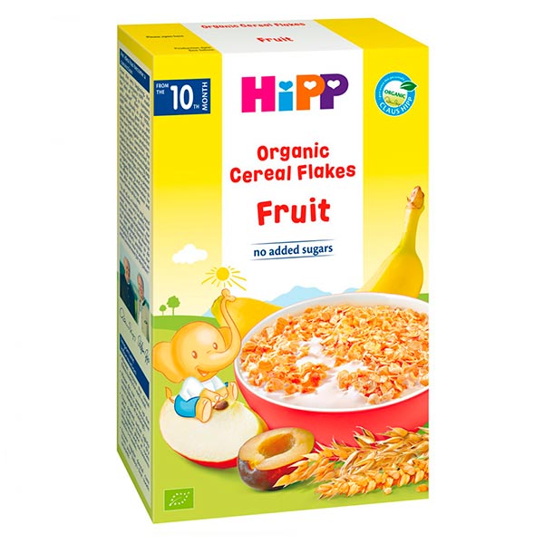 Каша HiPP Organic безмолочная из хлопьев с фруктами 250 гр с 10+ мес 1