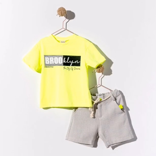 Костюм для мальчика рубашка+футболка+шорты CMN21068 4