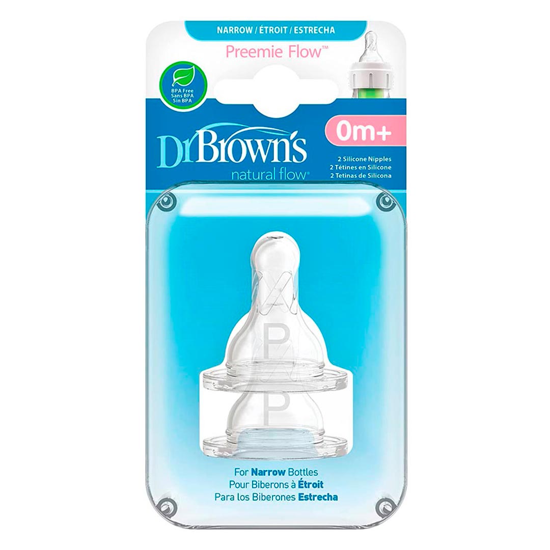 63e11d5e4c18f76931cad080d0a1c53f_032223180152.jpeg Силиконовая узкая Соска DrBrown's Natural 2шт. 0+ мес 1