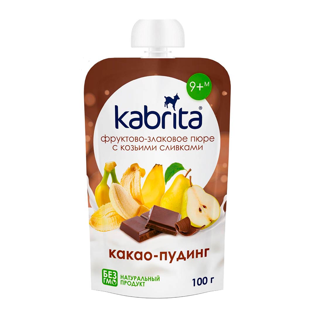 6d0d9e57f758de7a230de0018948cb15_072822140344.jpeg Пюре Kabrita какао-пудинг с козьими сливками 100 гр 9+ мес 1