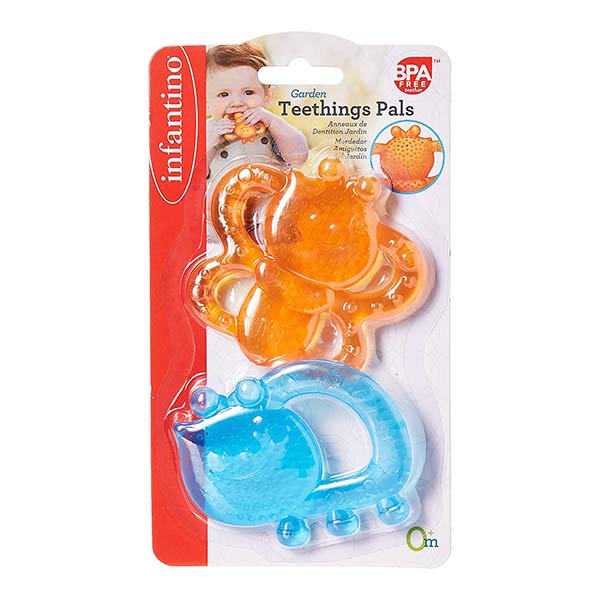 7682fdba8eee64c7c079bed5813e0c93_120521174651.jpeg Прорезыватель Infantino Teething Pals водный силиконовый Garden 2 шт 0+ мес 1