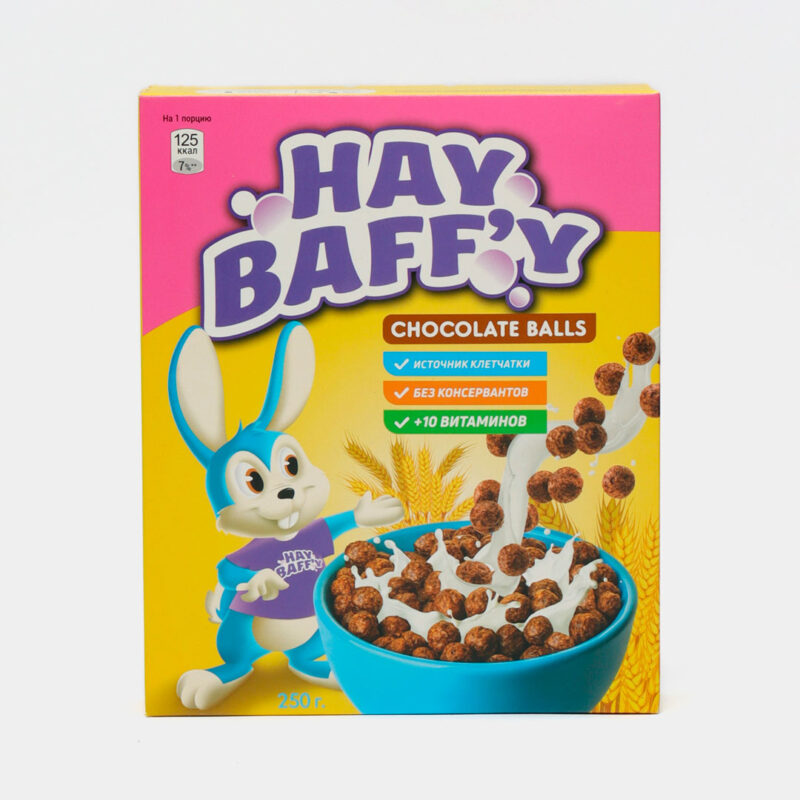 Готовый завтрак Hay Baffy шоколадные шарики 250 гр 1