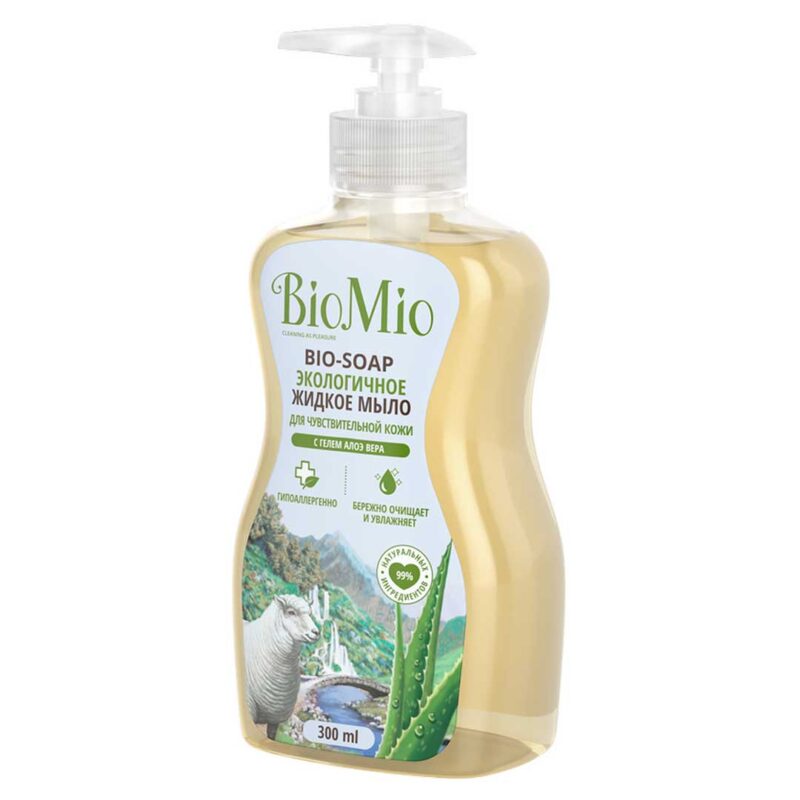 Мыло жидкое BioMio Bio-Soap гель алоэ вера 300мл 1