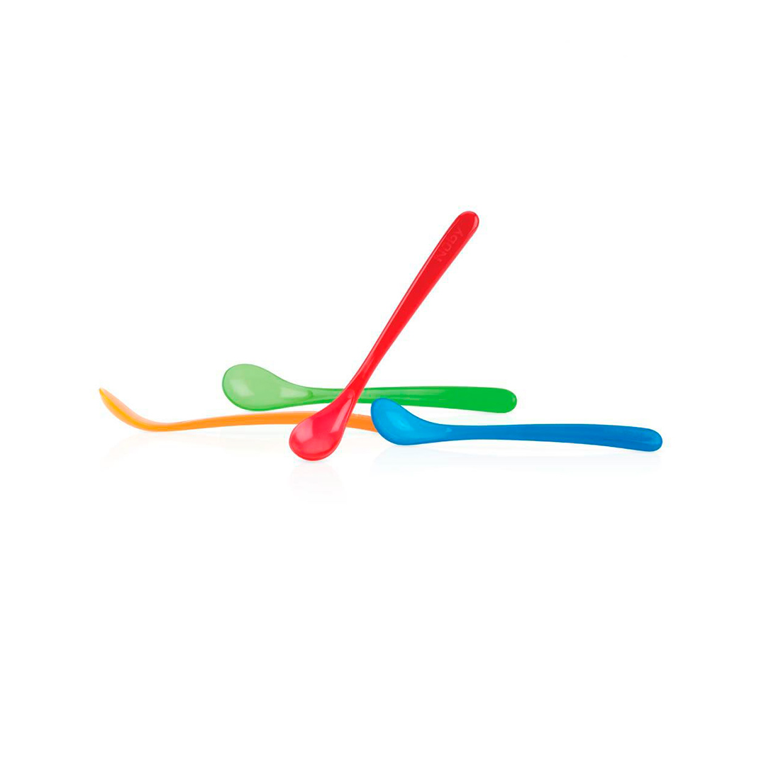 9366b1cc6be204314d8ab39e2939eee2_101322102704.jpeg Nuby Набор детских ложек Long Handle Spoons 4 шт 3+ мес 1