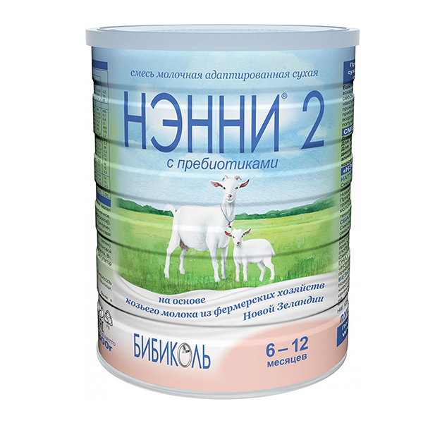 Молочная смесь Нэнни 2 с пребиотиками на основе козьего молока 800 гр. 6-12 мес. 1