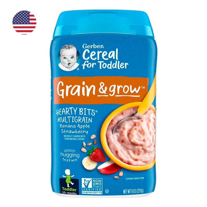 Каша Gerber Ceral for Toddler Grain & grow цельнозерновая банан клубника с 12+ мес 227 гр 1