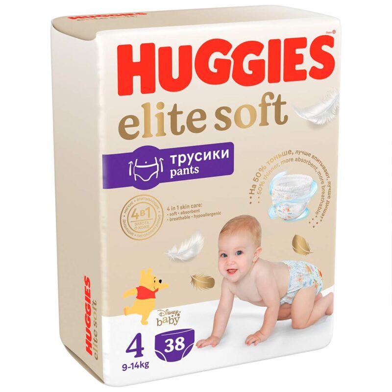 Трусики-подгузники Huggies Elite Soft 4 (9-14 кг) 38 шт 1
