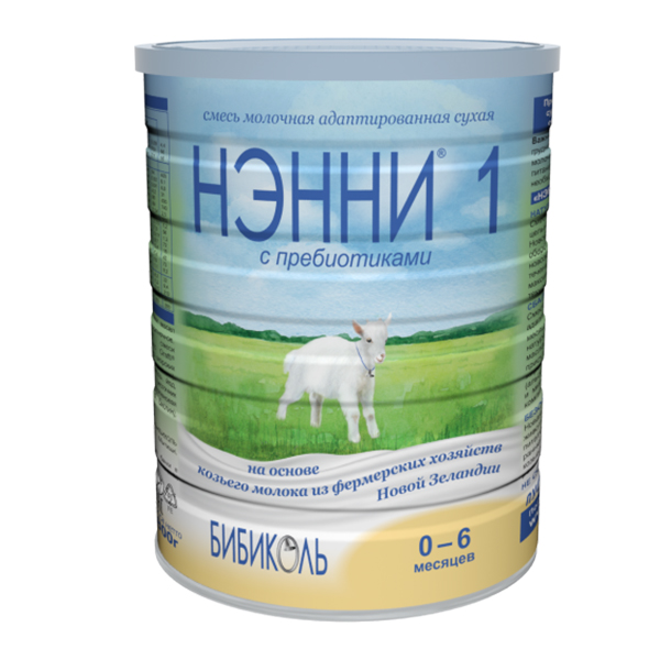 Молочная смесь Нэнни 1 с пребиотиками на основе козьего молока 800 гр. 0-6 мес. 1