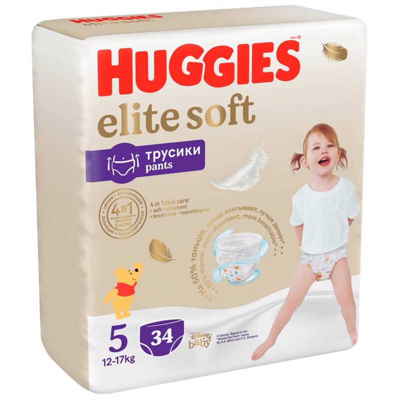 Трусики-подгузники Huggies Elite Soft 5 (12-17 кг) 34шт 1