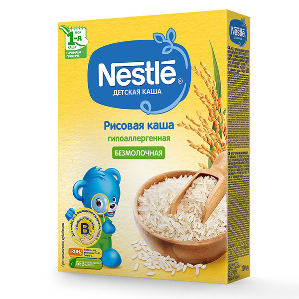 Каша Nestle безмолочная рисовая гипоаллергенная 200г 4+ мес 1