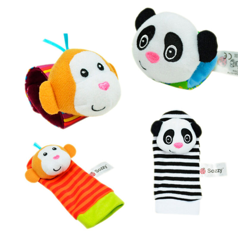 Развивающий комплект носки+браслеты Sozzy Panda & Monkey 1