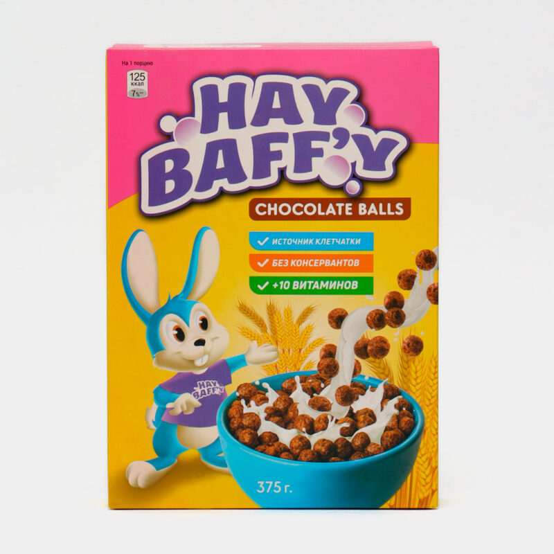 Готовый завтрак Hay Baffy шоколадные шарики 375 гр 1