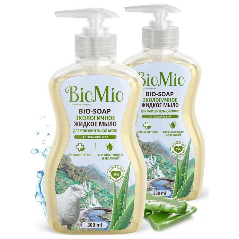 Мыло жидкое BioMio Bio-Soap гель алоэ вера 300мл 5