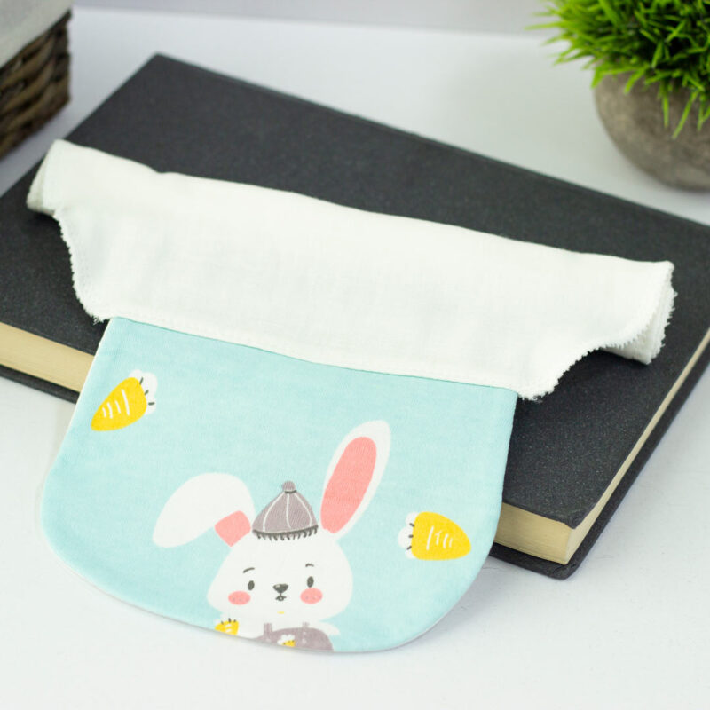 Хлопковое полотенце для спины ребенка от пота 24х32 см white rabbit 1
