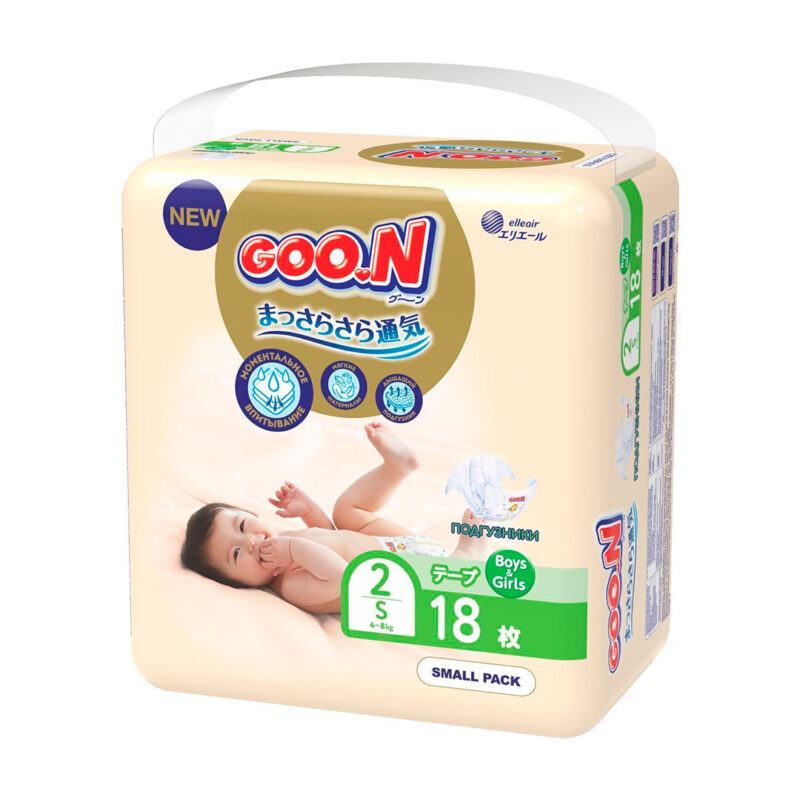 Подгузники Goon Premium Soft S (4-8 кг) 18 шт 1