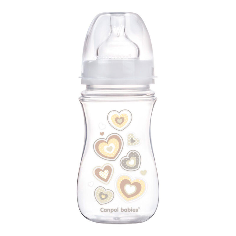 Бутылочка Canpol Babies EasyStart 240мл. 3+ месяцев сердечки 1