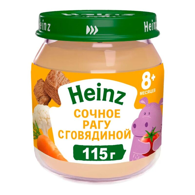 Пюре Heinz Сочное рагу с говядиной 115 гр 1