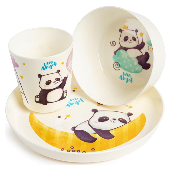f3ccdd27d2000e3f9255a7e3e2c48800_112321155656.jpeg Lalababy Набор детской посуды Panda 3 предмета 6+ мес 1