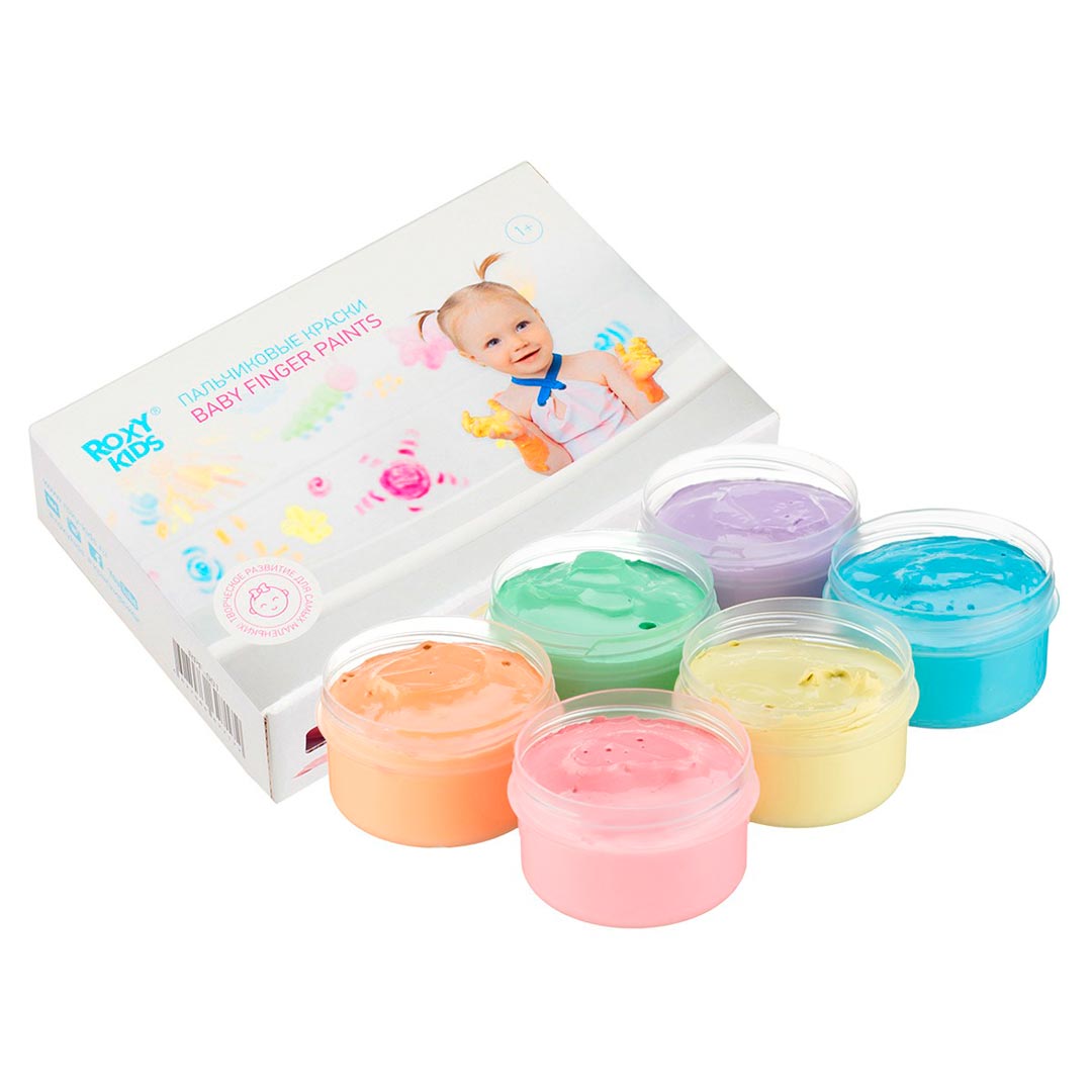 f3ccdd27d2000e3f9255a7e3e2c48800_122322125038.jpeg Пальчиковые краски ROXY-KIDS 6 цветов по 60 мл 1