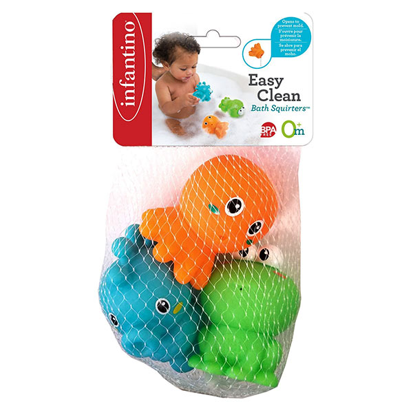 f7b3972c15641752bec12b4654c825c8_120521171127.jpeg Набор игрушек для ванной Infantino Easy Clean Морские обитатели 3шт 0+ мес 1