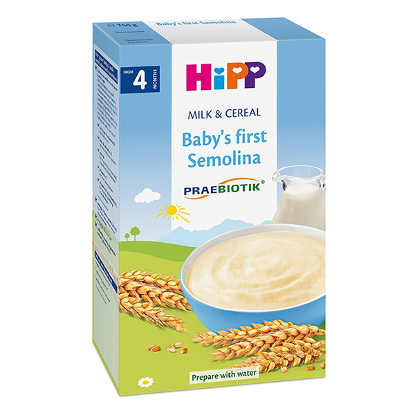 Каша Hipp Milk манная c пробиотиками 250 гр. 4+ мес. 1