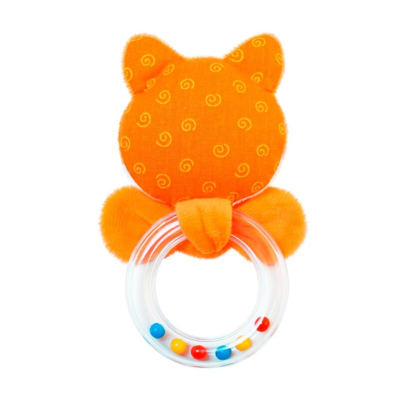 Мягкая игрушка погремушка Мякиши колечко Лисичка Апельсинка 2