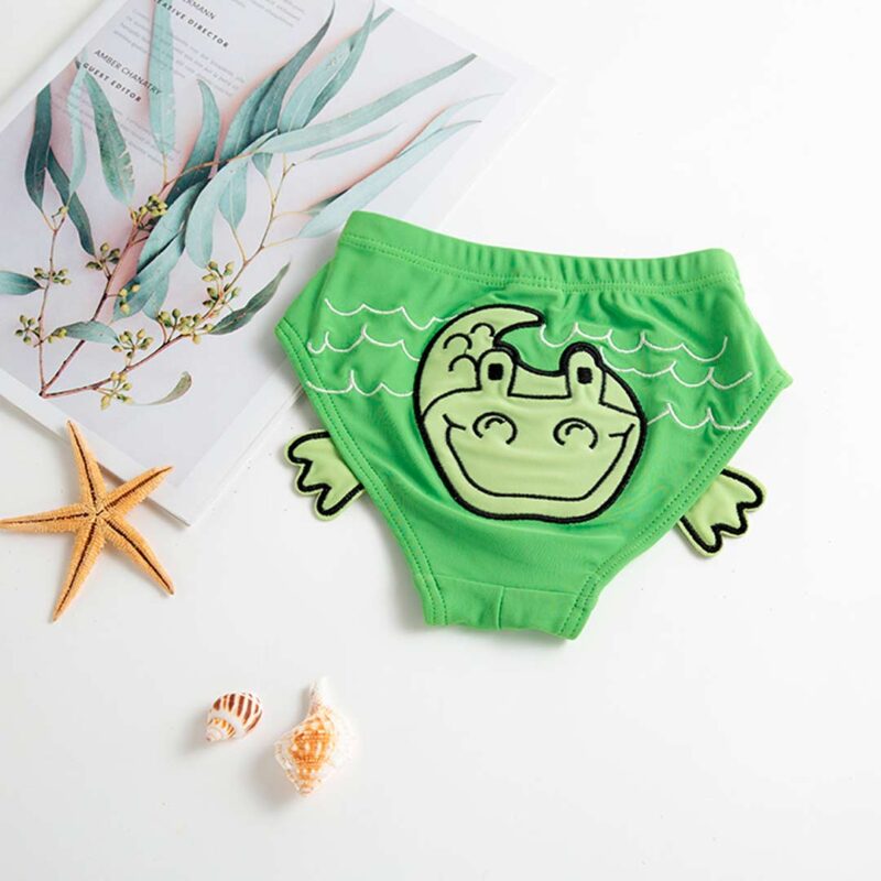 Плавки для малышей зеленые с крокодилом 1