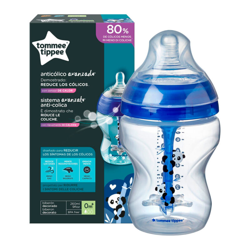 Пластиковая бутылочка Tommee Tippee Advaced Anti-colic 260 мл силикон 0+ мес норм поток panda 1