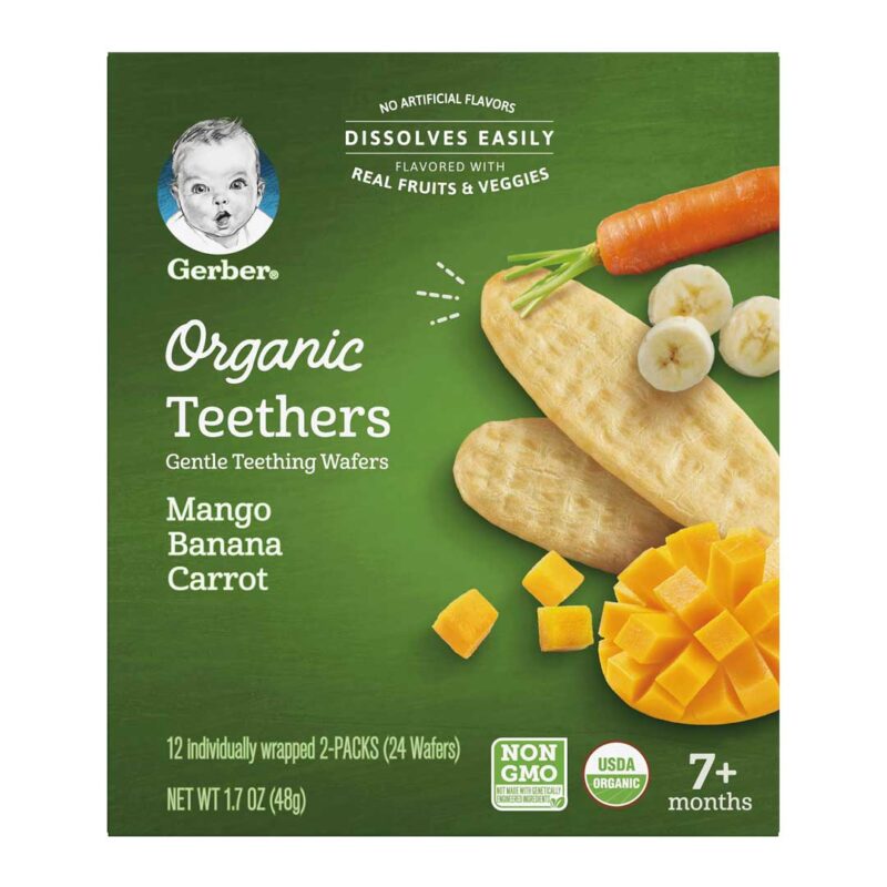 Батончик Organic for baby teethers Манго, Банан, Морковь 7+ мес 1