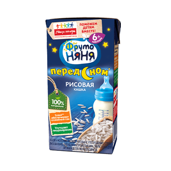Кашка ФрутоНяня молочная рисовая 200 мл 6+ месяцев 1