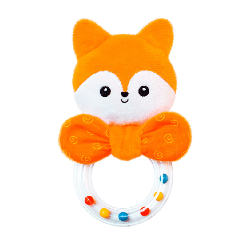 Мягкая игрушка погремушка Мякиши колечко Лисичка Апельсинка 1