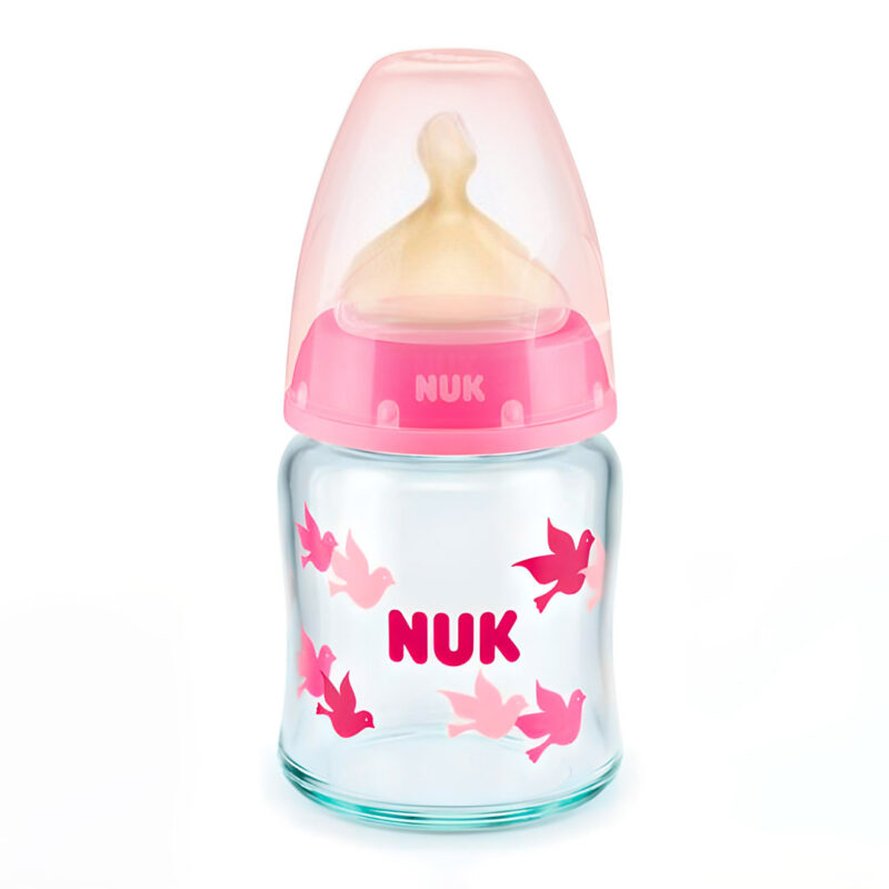 Стеклянная бутылочка NUK First Choice+ 120 мл 0-6 мес Латекс Птички 1