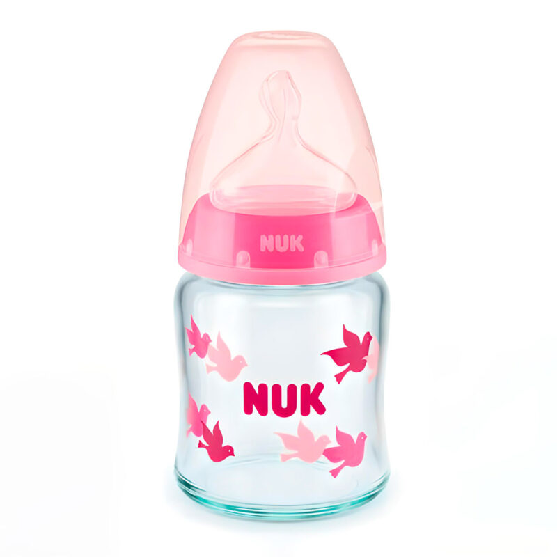 NUK Стеклянная бутылочка First Choice+ 120 мл 0-6 мес Птички 1
