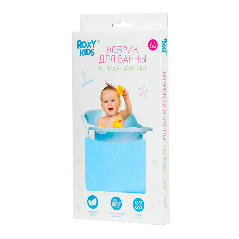 Коврик для ванны ROXY-KIDS синий 34*74 см 3