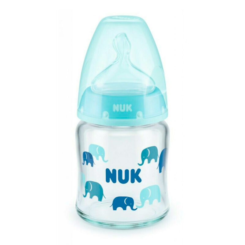 NUK Стеклянная бутылочка First Choice+ 120 мл 0-6 мес Слоники 1