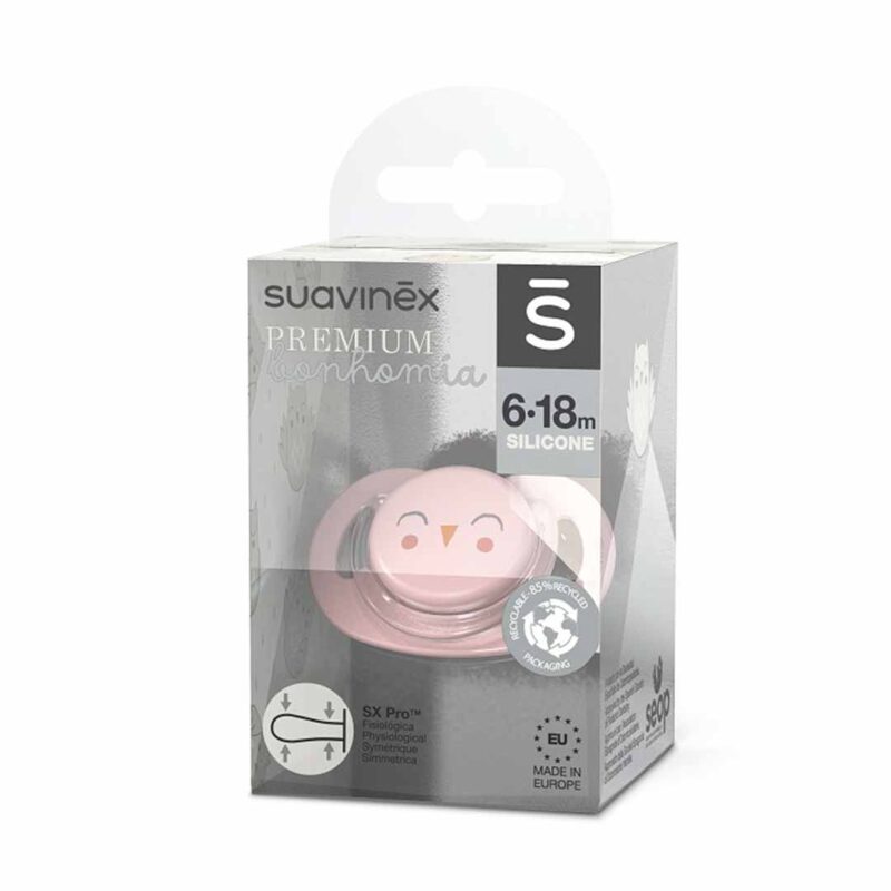 Пустышка Suavinex SX Pro Premium Bonhomia 6-18 мес owl 1