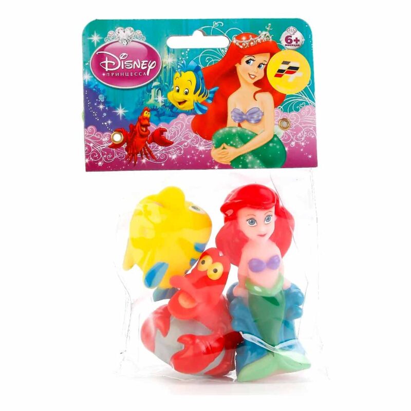 Набор игрушек для ванной Disney Ариэль, Себастьян и Флаундер 2
