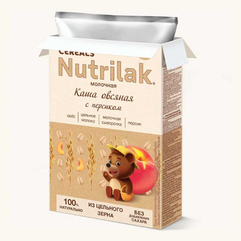 Каша молочная Nutrilak ProCereals овсяная с персиком 200 гр с 5+ мес 2