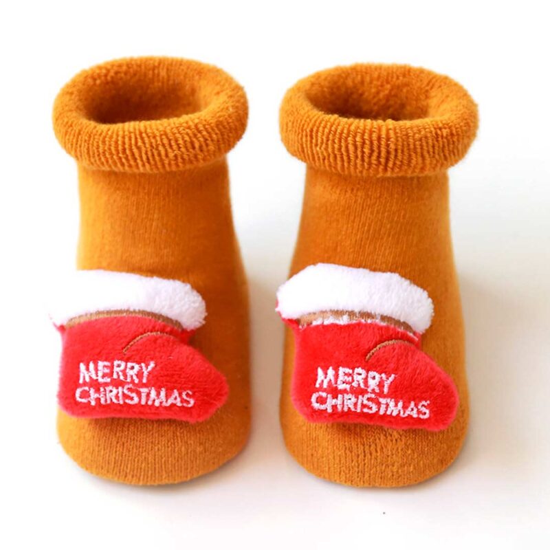 Новогодние плюшевые носки Сапожок Merry Cristmas 1
