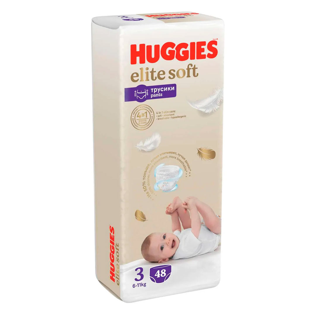 Трусики-подгузники Huggies Elite Soft 3 (6-11 кг) 48шт Трусики-подгузники Huggies Elite Soft 3 (6-11 кг) 48шт